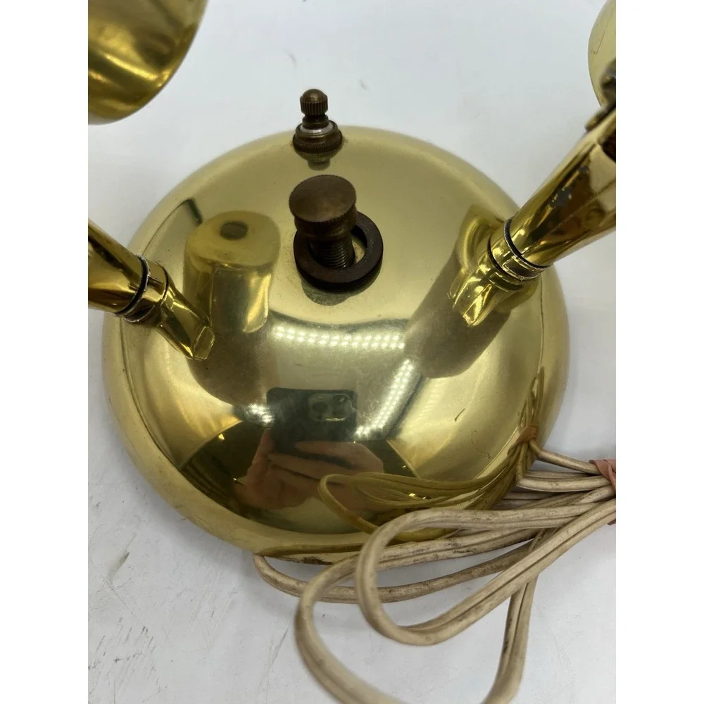 Vintage MCM 1960s Underwriter Laboratories Double Wall mount French Sconce Lamp